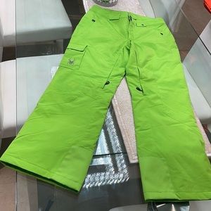 Spider men’s snow pants lime